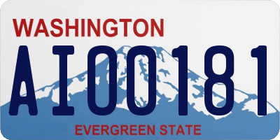 WA license plate AIO0181