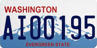 WA license plate AIO0195