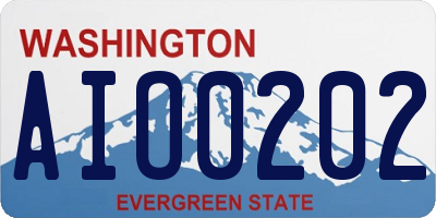 WA license plate AIO0202