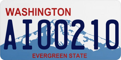 WA license plate AIO0210