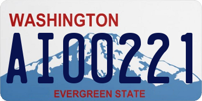 WA license plate AIO0221