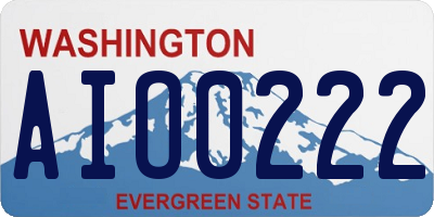 WA license plate AIO0222