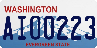 WA license plate AIO0223