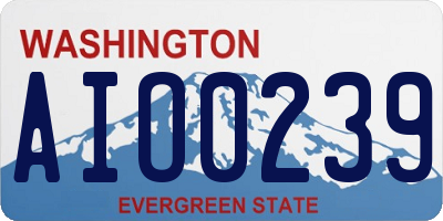 WA license plate AIO0239