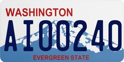 WA license plate AIO0240