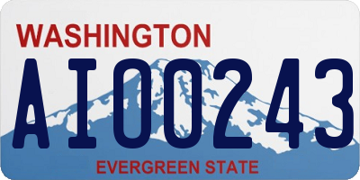 WA license plate AIO0243
