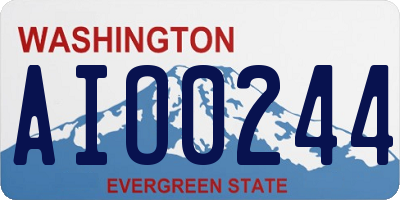 WA license plate AIO0244
