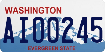 WA license plate AIO0245