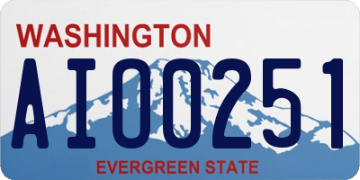 WA license plate AIO0251