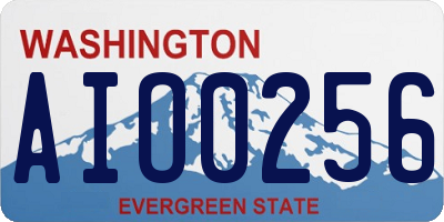 WA license plate AIO0256