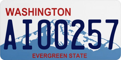 WA license plate AIO0257