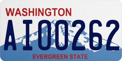 WA license plate AIO0262