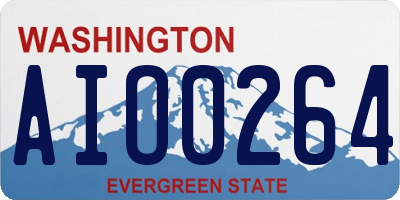 WA license plate AIO0264