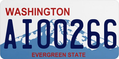 WA license plate AIO0266