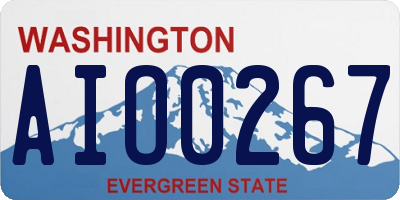 WA license plate AIO0267