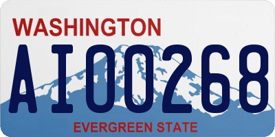 WA license plate AIO0268