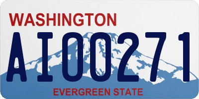 WA license plate AIO0271