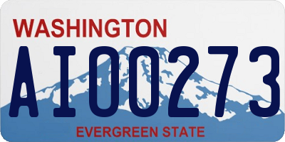 WA license plate AIO0273