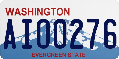 WA license plate AIO0276