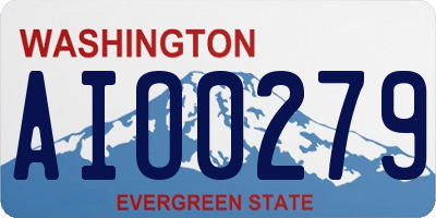 WA license plate AIO0279