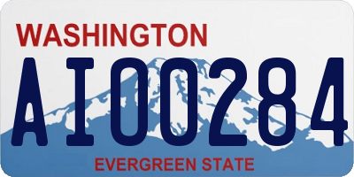 WA license plate AIO0284