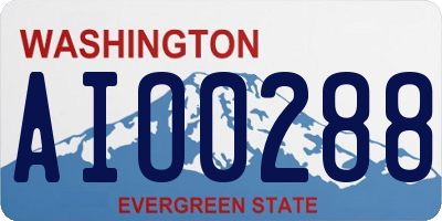 WA license plate AIO0288