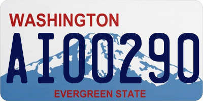 WA license plate AIO0290