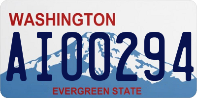 WA license plate AIO0294