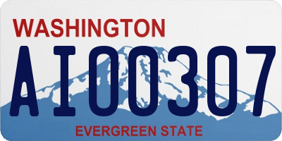 WA license plate AIO0307