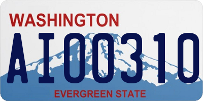 WA license plate AIO0310