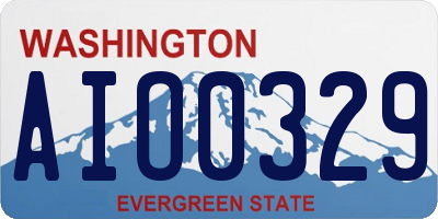 WA license plate AIO0329