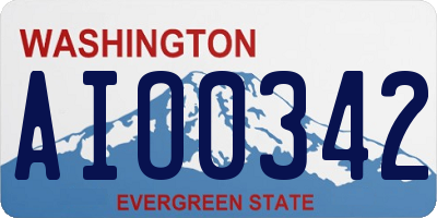 WA license plate AIO0342