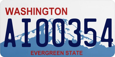 WA license plate AIO0354