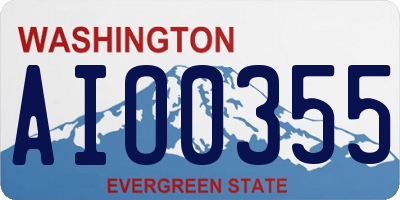 WA license plate AIO0355