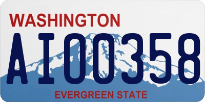 WA license plate AIO0358