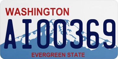 WA license plate AIO0369