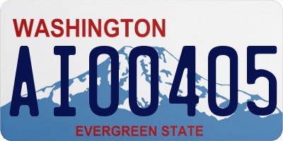 WA license plate AIO0405