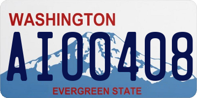 WA license plate AIO0408