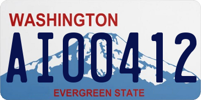 WA license plate AIO0412