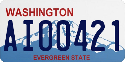 WA license plate AIO0421