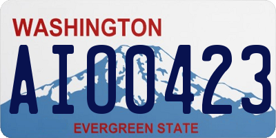 WA license plate AIO0423
