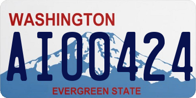WA license plate AIO0424