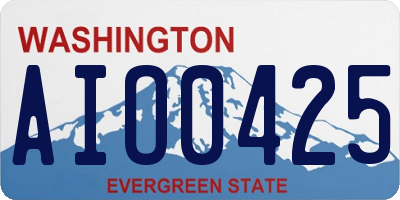 WA license plate AIO0425