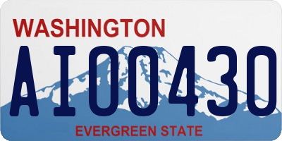 WA license plate AIO0430