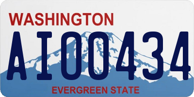 WA license plate AIO0434