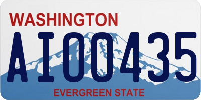 WA license plate AIO0435