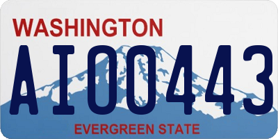 WA license plate AIO0443