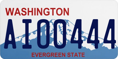 WA license plate AIO0444