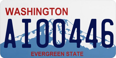 WA license plate AIO0446