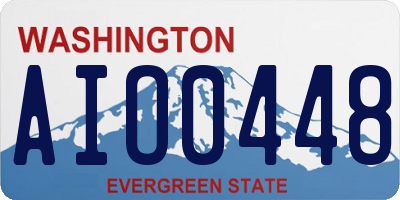 WA license plate AIO0448